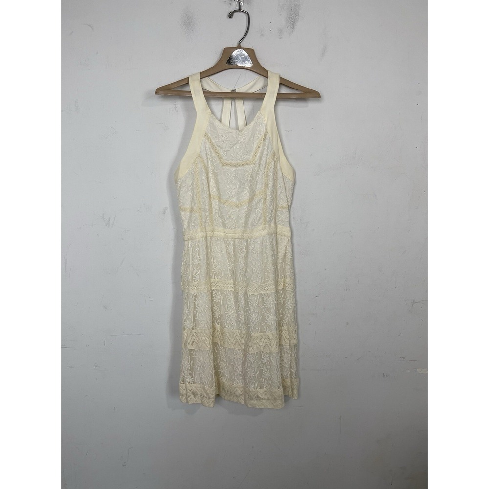 American Eagle Womens Dress 10 Ivory Lace Country Festival Coquette Fairy Mini